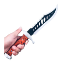 De Caça Esportiva Lamina Prata Black Aço 440 C/ Serra+ Bainha Kim