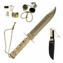 Faca Rambo Tática Militar Sobrevivência Lamina Serrilhado 