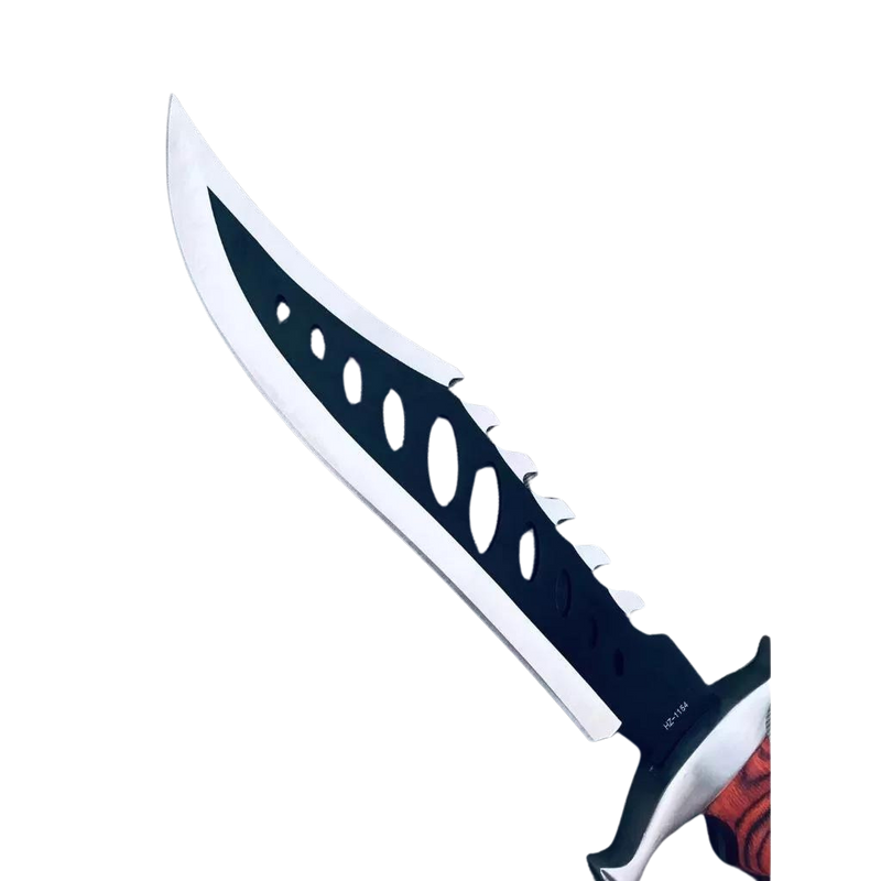 De Caça Esportiva Lamina Prata Black Aço 440 C/ Serra+ Bainha Kim