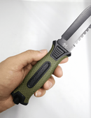 FACA AÇO COM BAINHA EM POLÍMERO PARA CAÇA COZINHA PESCA SELVA SOBREVIVÊNCIA CHURRASCO LÂMINA AFIADA