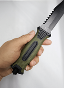 FACA AÇO COM BAINHA EM POLÍMERO PARA CAÇA COZINHA PESCA SELVA SOBREVIVÊNCIA CHURRASCO LÂMINA AFIADA