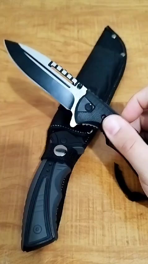 Kit Faca e Canivete Sobrevivência Tático Caça Pesca Com Bainha