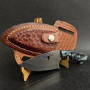 Faquinha Boiaderio Faca Faquinha com Bainha Mulandeiro Boiadeiro com bainha em couro para churrasco pescaria mulandeira muladeiro skinner mini boiadeira