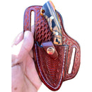 Faquinha Boiaderio Faca Faquinha com Bainha Mulandeiro Boiadeiro com bainha em couro para churrasco pescaria mulandeira muladeiro skinner mini boiadeira