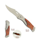 Canivete em Madeira Tático Canivete Automático Aço com Madeira Tático Afiado Retrátil Militar Pesca Cozinha Canivete Madeira Para Acampamento De Bolso Automático