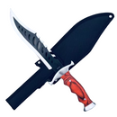 De Caça Esportiva Lamina Prata Black Aço 440 C/ Serra+ Bainha Kim