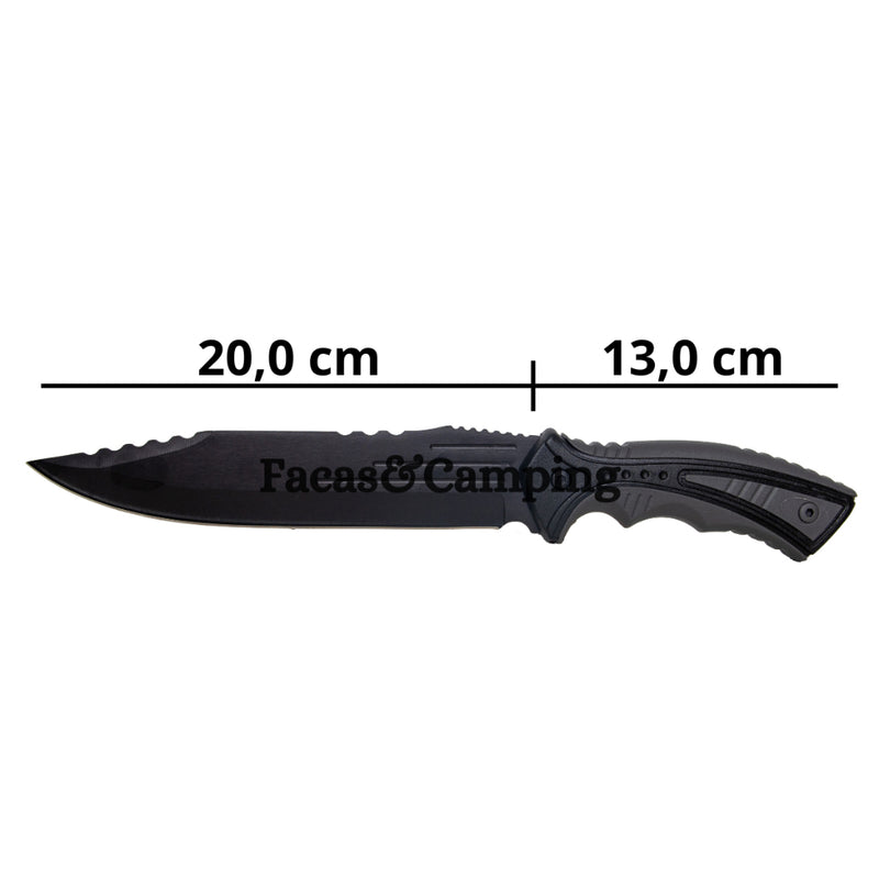 Kit Faca e Canivete Sobrevivência Tático Caça Pesca Com Bainha