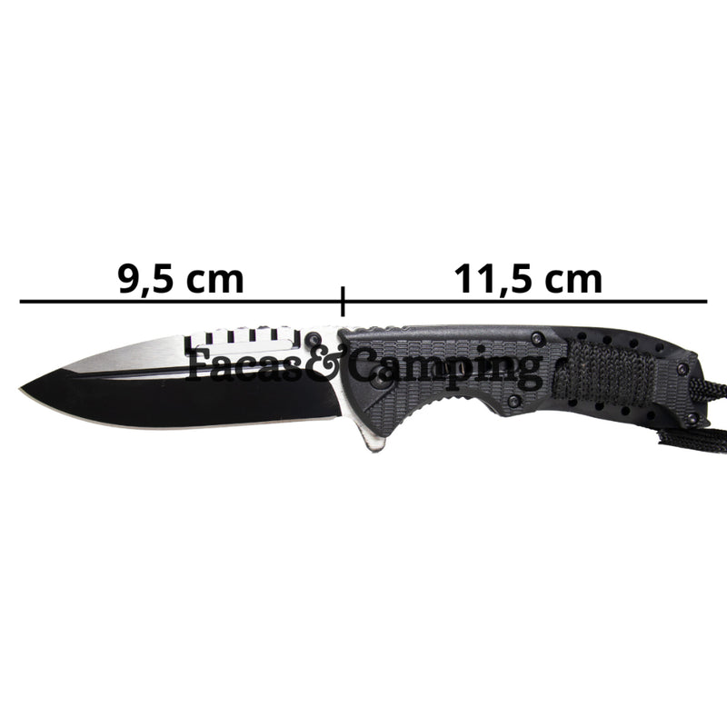 Kit Faca e Canivete Sobrevivência Tático Caça Pesca Com Bainha