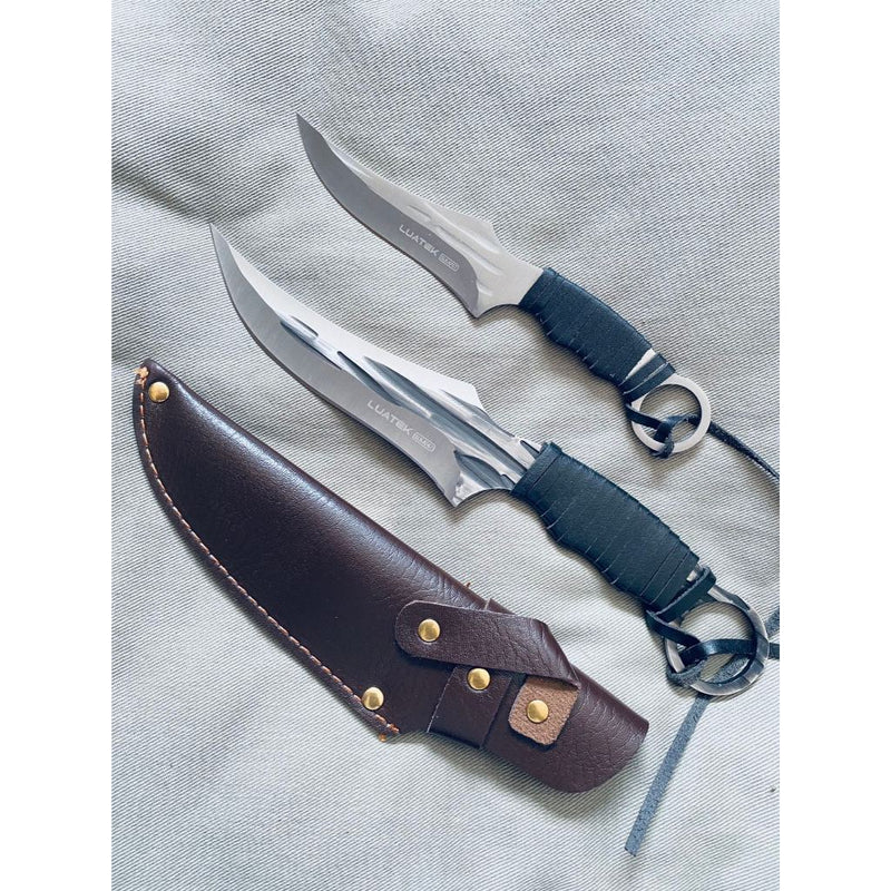Kit 2 Faca Pesca Sobrevivência Luatek AF67