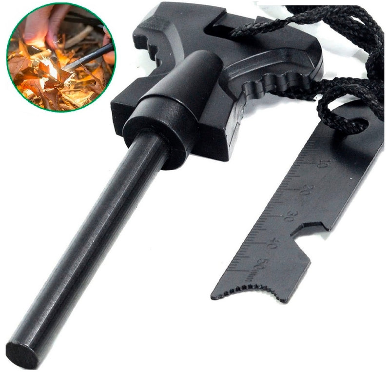 Machado Tático Viking Militar Camping Sobrevivência K-A03+Faca THY-13+Canivete KN-5+ Pederneira