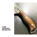 Cutelo Rustico Artesanal Churras Tang Cutelaria King Churrasco Aço Inox Cozinha Presente Pai Amigo